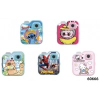 Детска камера с принтер Стич,Лабубу,Капибара/Camera print